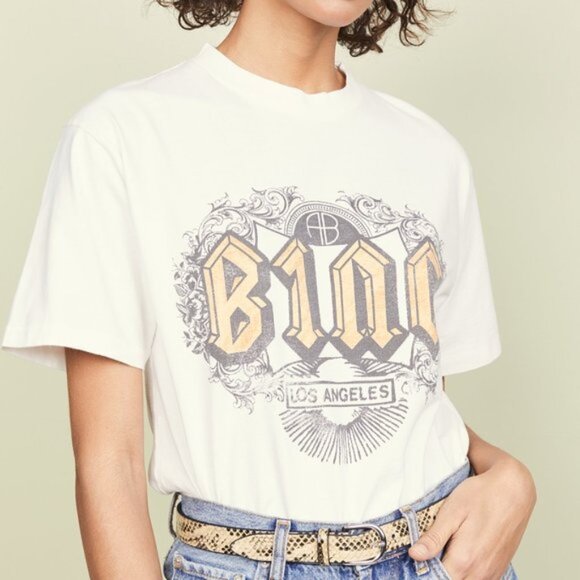 Anine Bing Tops - Anine Bing Ink Tee In White